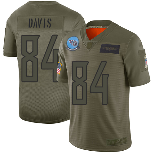Nike Titans #84 Corey Davis Camo Youth Stitched NFL Limited 2019 Salute to Service Jersey